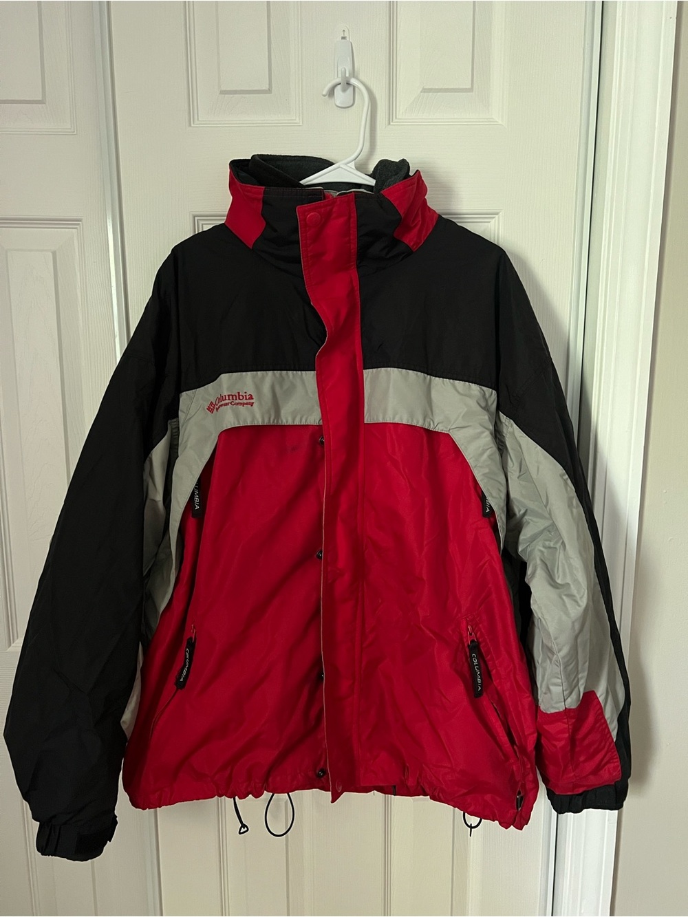 Columbia Interchangeable Core Red Black Gray Ski Jacket XL